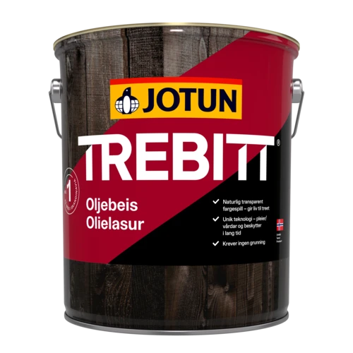 TREBITT OLJEBEIS - Lasure haute performance pour la protection et la finition des murs extérieurs en bois