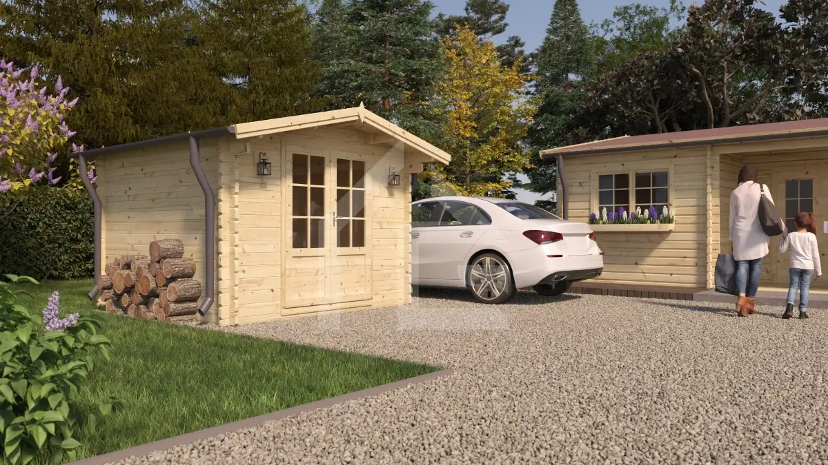 Abri de jardin 8m² - COLZA - épaisseur 34 mm