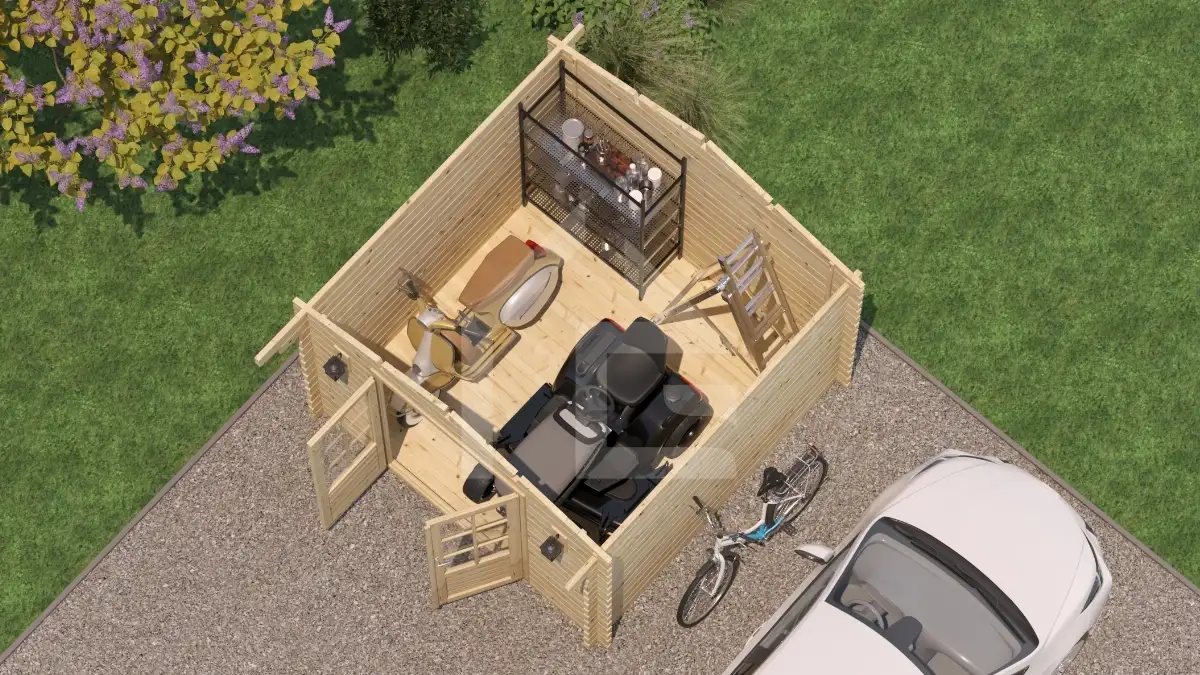 Abri de jardin 8m² - COLZA - épaisseur 34 mm