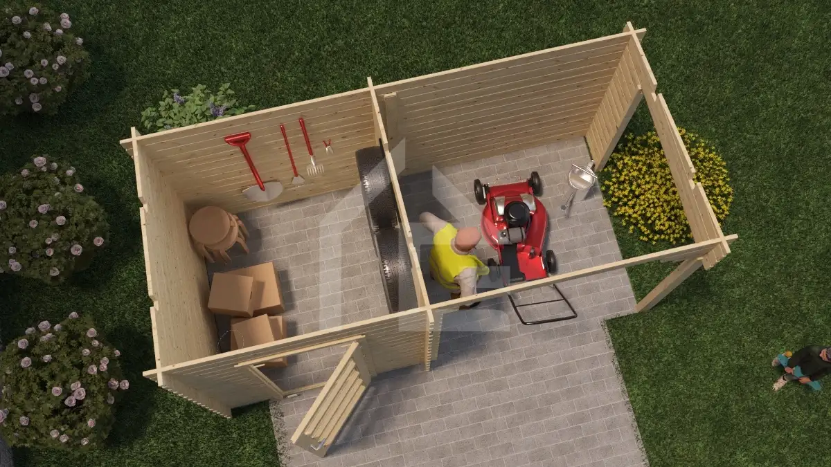 Abri de jardin 8m² CITRONNELLE - épaisseur 34mm