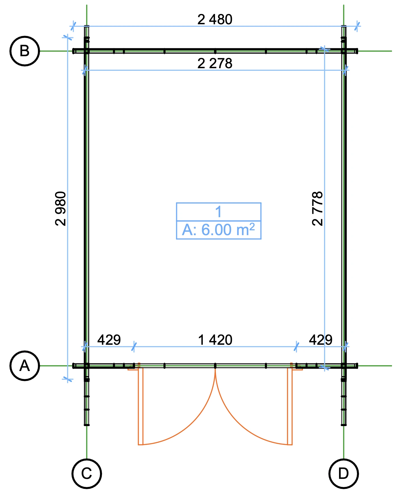 Abri de jardin 8m² - COLZA - épaisseur 34 mm