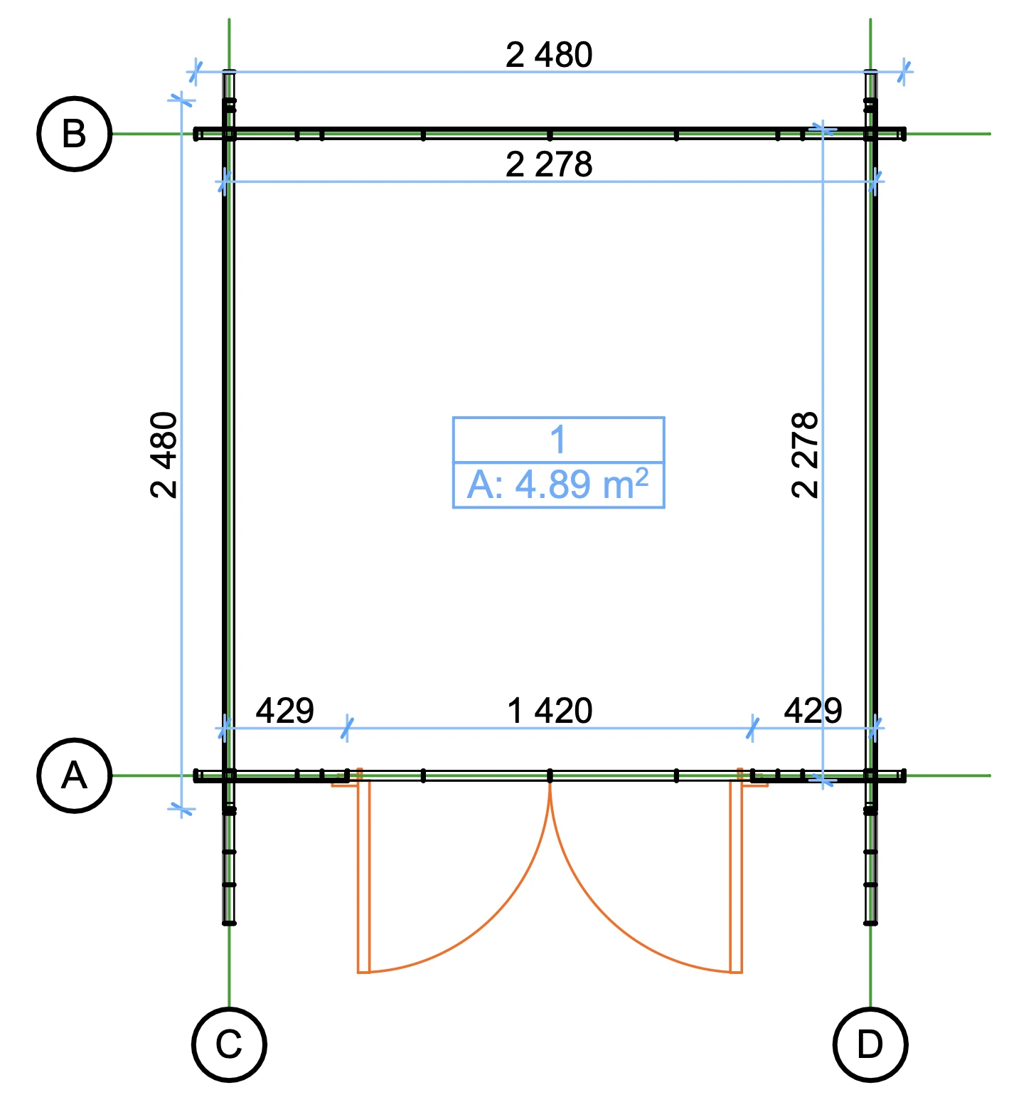 Abri de jardin 6m²- COLZA - épaisseur 34 mm