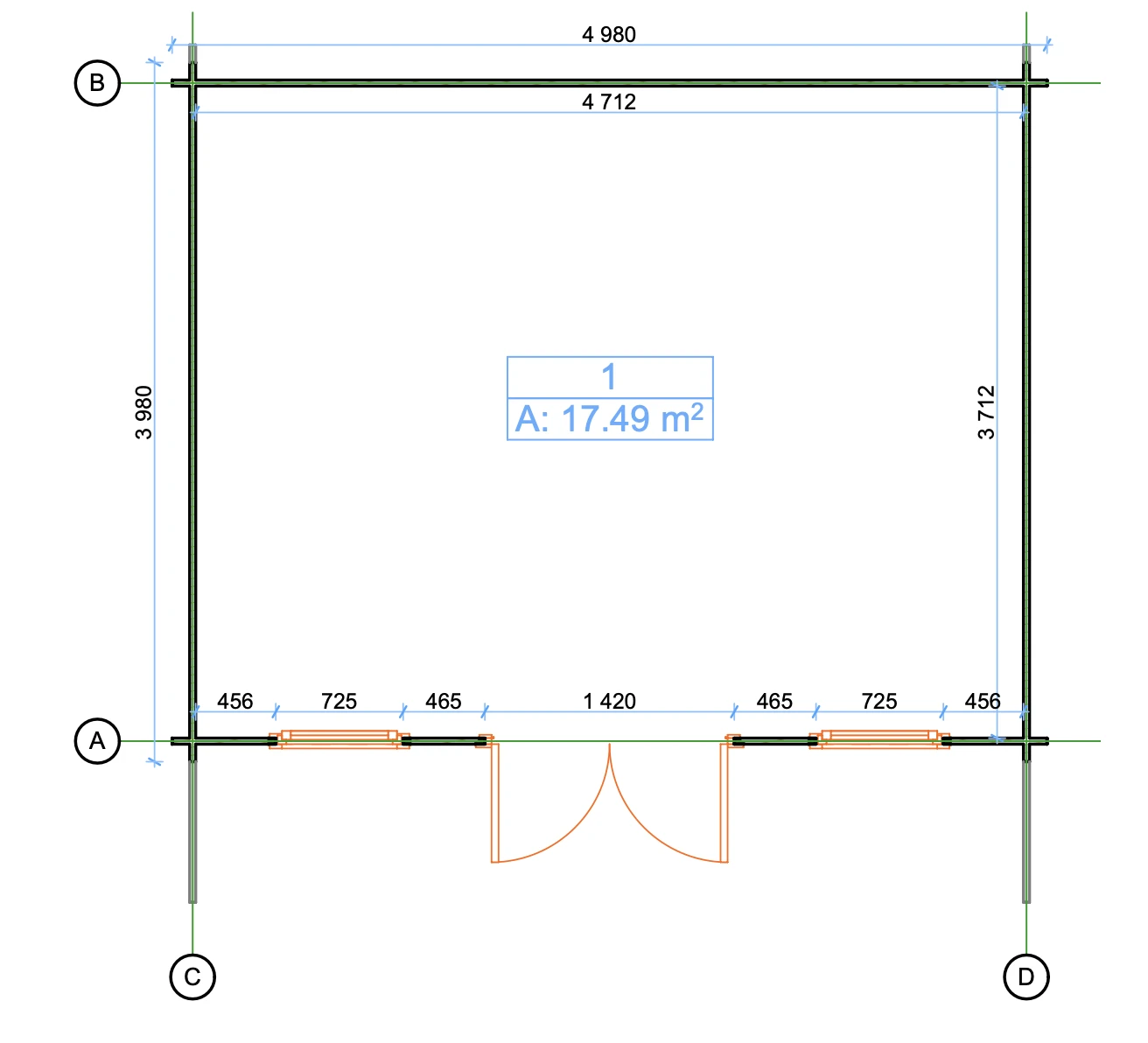 CHALET DE JARDIN 20m² - PAVIER 17 - 34mm - 5 x 4 m