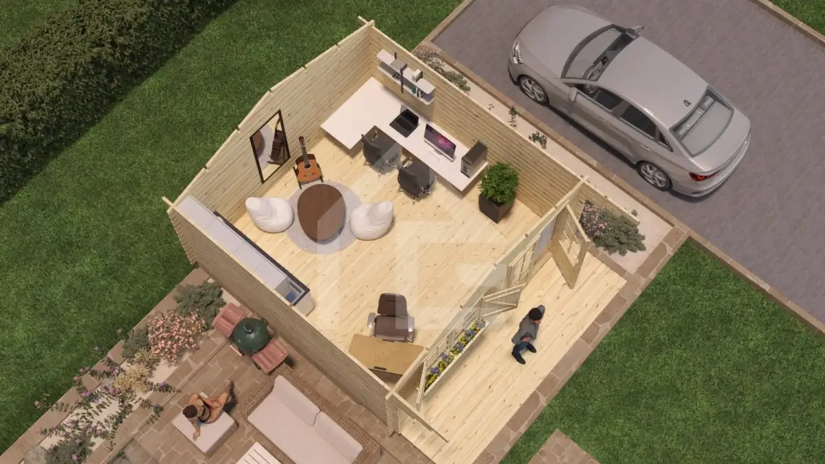 CHALET DE JARDIN 20M² - HEBE 1 - 44mm