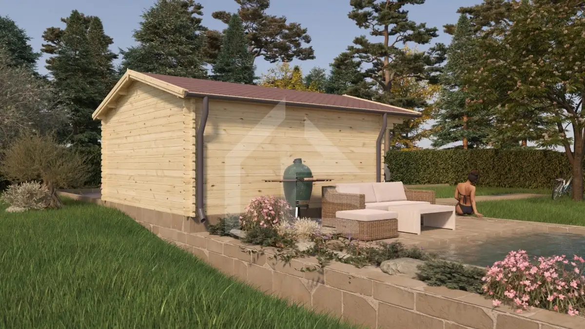 CHALET DE JARDIN 20M² - HEBE 1 - 44mm