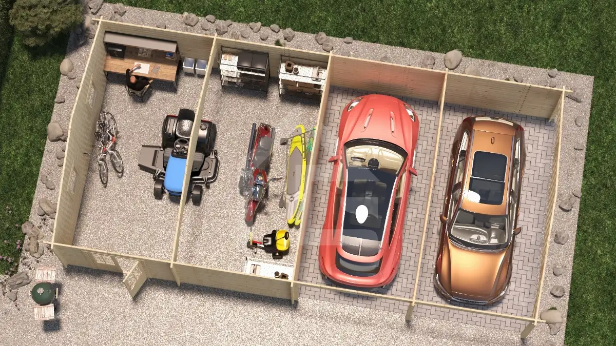 CARPORT et ABRI POUR OUTILS modèle CERISIER
